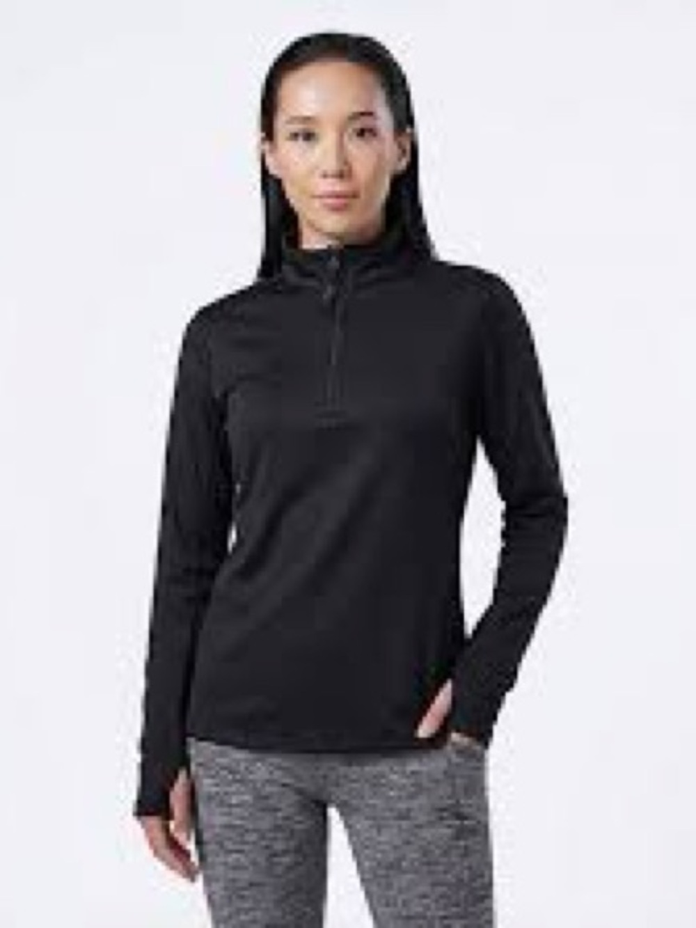 Magellan Outdoors Black Half-Zip Pullover